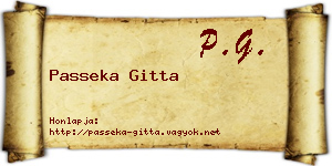 Passeka Gitta névjegykártya